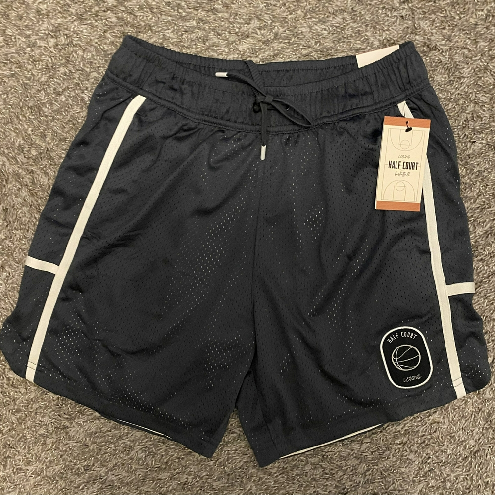 Legend Half Court Men's Basketball Mesh Dark Grey/white Shorts 7" Inseam Size M